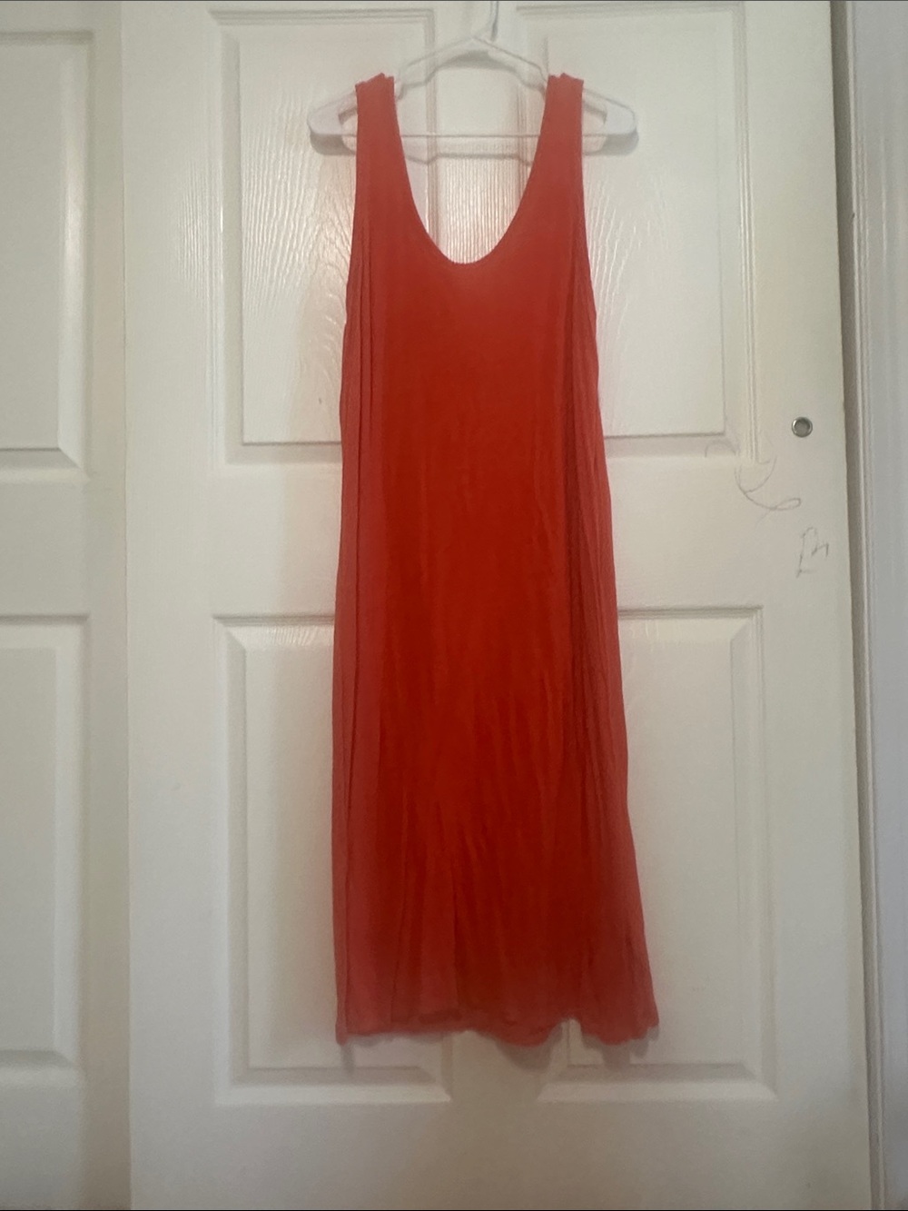 H&M Sleeveless Midi Dress in Bright Orange